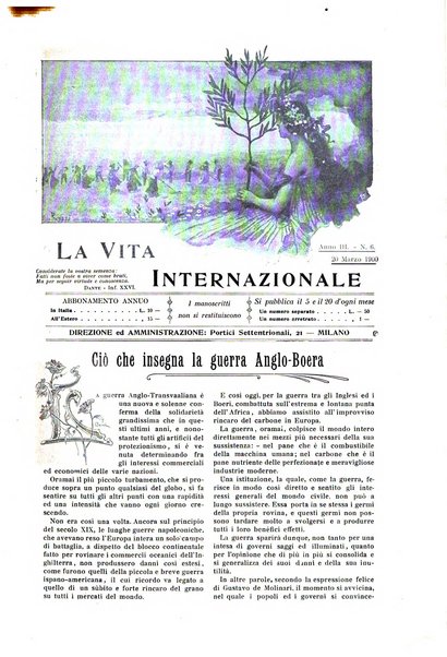 La vita internazionale rassegna quindicinale