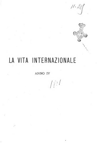 La vita internazionale rassegna quindicinale