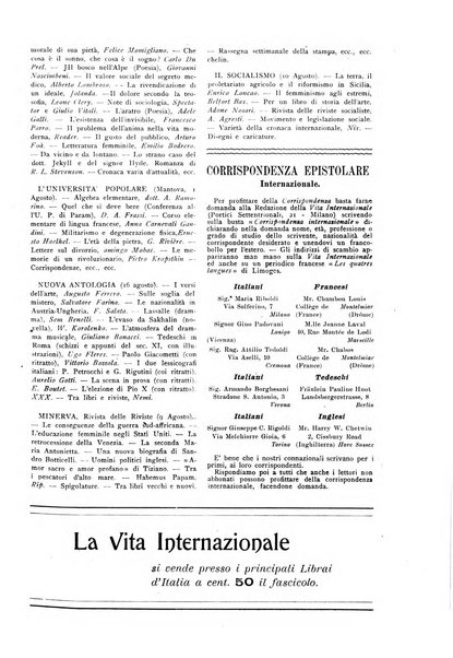 La vita internazionale rassegna quindicinale