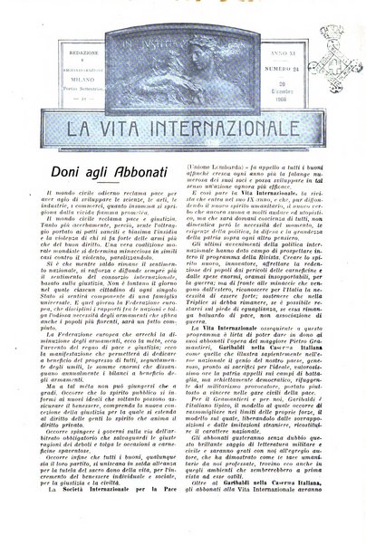 La vita internazionale rassegna quindicinale