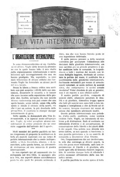 La vita internazionale rassegna quindicinale