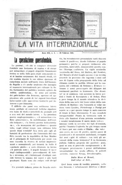 La vita internazionale rassegna quindicinale