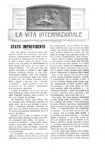 La vita internazionale rassegna quindicinale