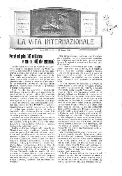 La vita internazionale rassegna quindicinale