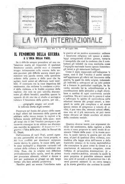 La vita internazionale rassegna quindicinale