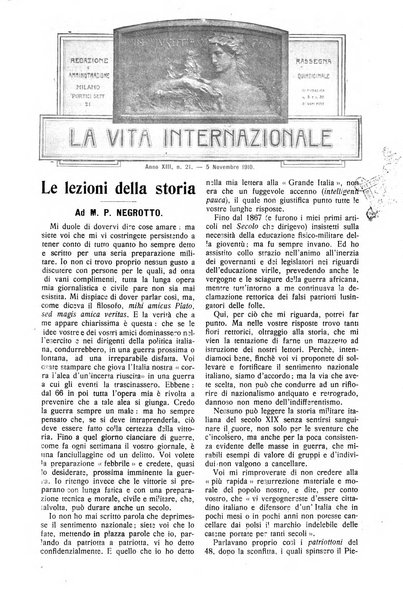 La vita internazionale rassegna quindicinale