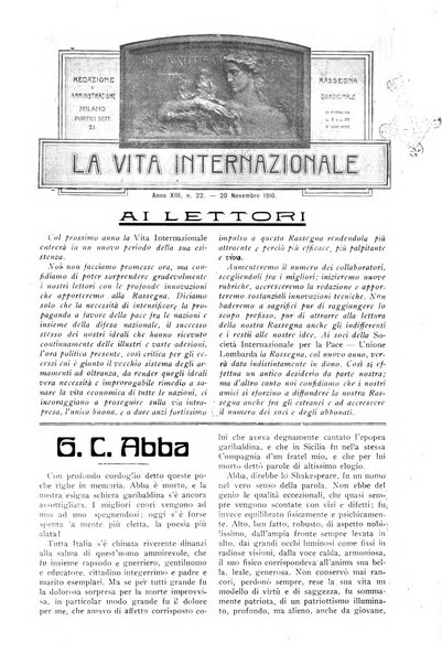 La vita internazionale rassegna quindicinale