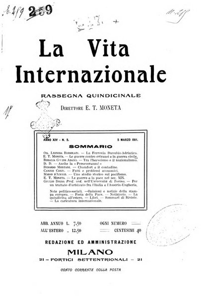 La vita internazionale rassegna quindicinale