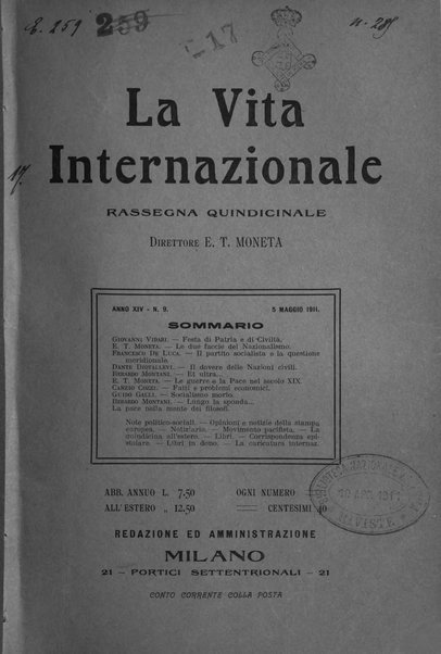 La vita internazionale rassegna quindicinale