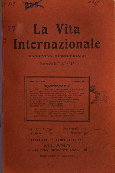 La vita internazionale rassegna quindicinale