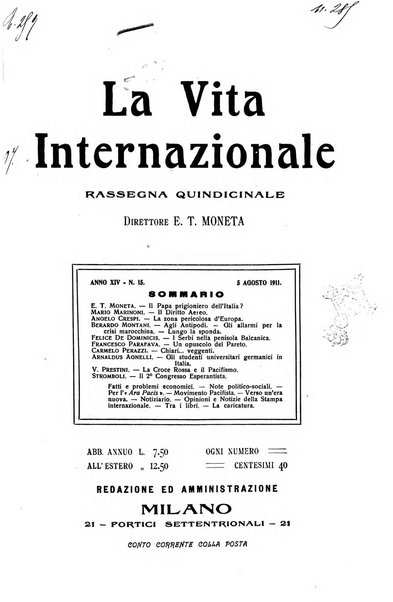 La vita internazionale rassegna quindicinale