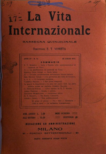 La vita internazionale rassegna quindicinale