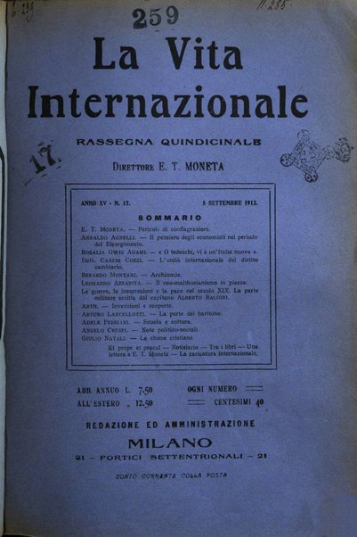 La vita internazionale rassegna quindicinale