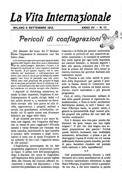 La vita internazionale rassegna quindicinale