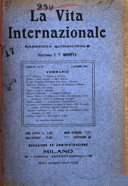 La vita internazionale rassegna quindicinale