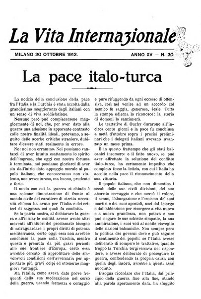 La vita internazionale rassegna quindicinale