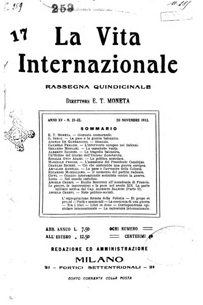 La vita internazionale rassegna quindicinale