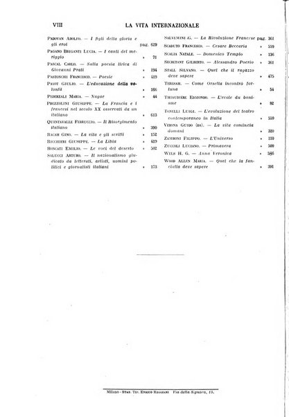 La vita internazionale rassegna quindicinale