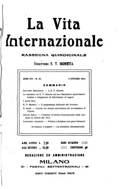 La vita internazionale rassegna quindicinale