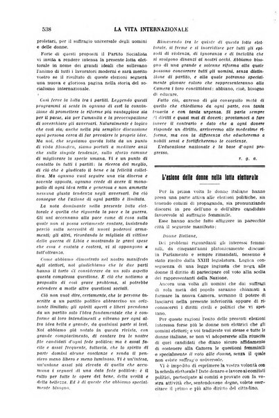 La vita internazionale rassegna quindicinale