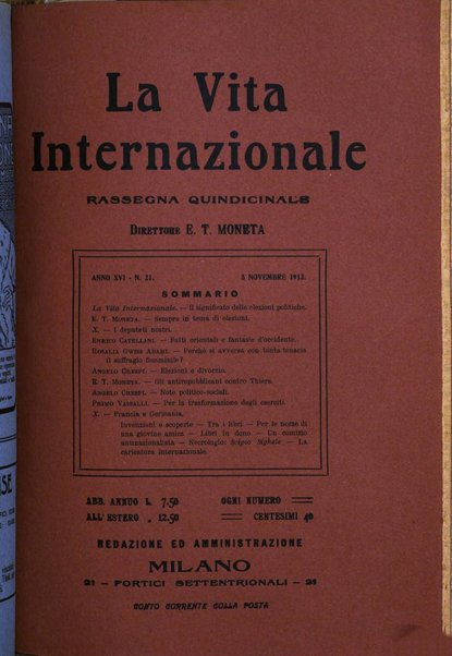 La vita internazionale rassegna quindicinale