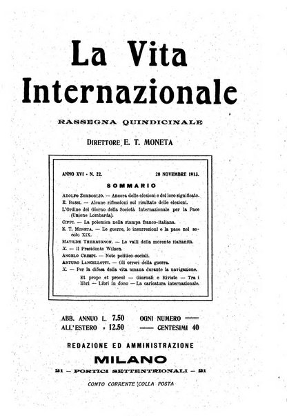 La vita internazionale rassegna quindicinale