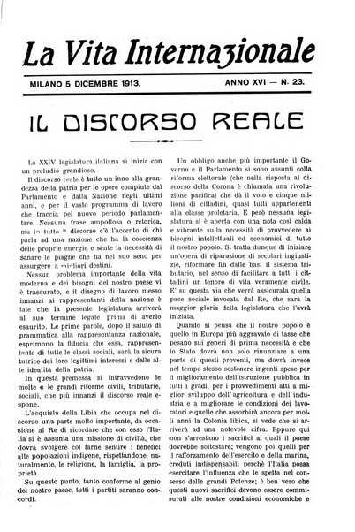 La vita internazionale rassegna quindicinale