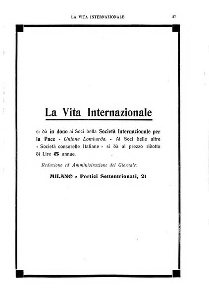 La vita internazionale rassegna quindicinale