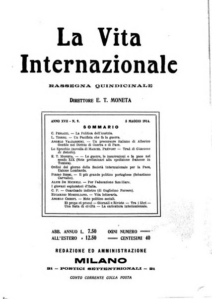 La vita internazionale rassegna quindicinale