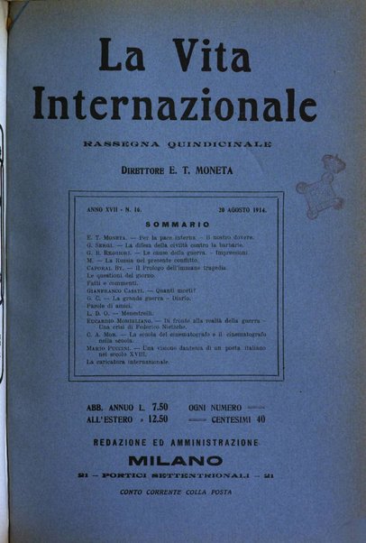 La vita internazionale rassegna quindicinale