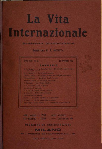 La vita internazionale rassegna quindicinale