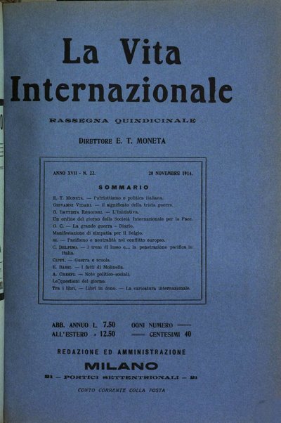 La vita internazionale rassegna quindicinale