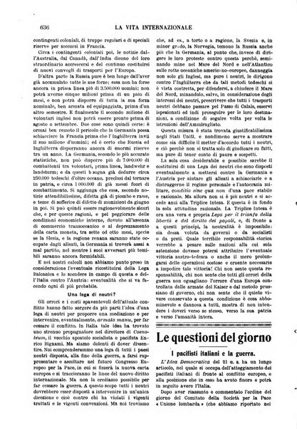 La vita internazionale rassegna quindicinale