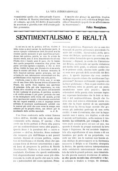 La vita internazionale rassegna quindicinale