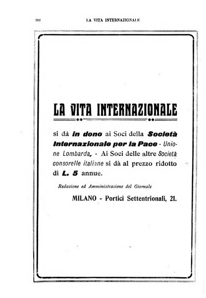 La vita internazionale rassegna quindicinale