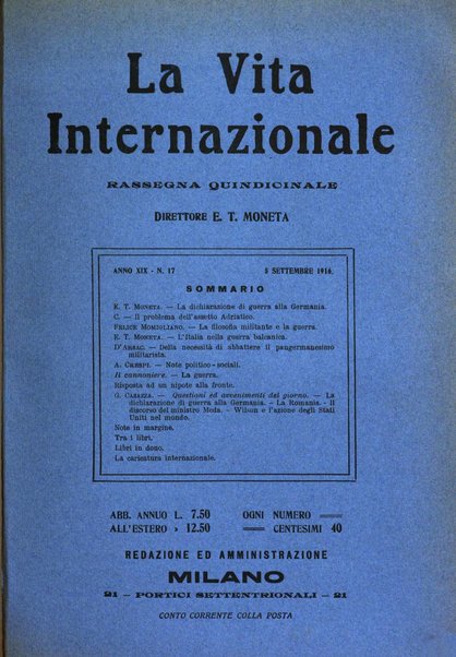 La vita internazionale rassegna quindicinale