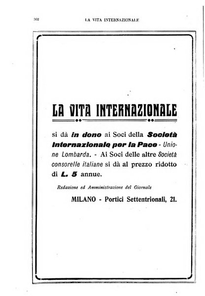 La vita internazionale rassegna quindicinale