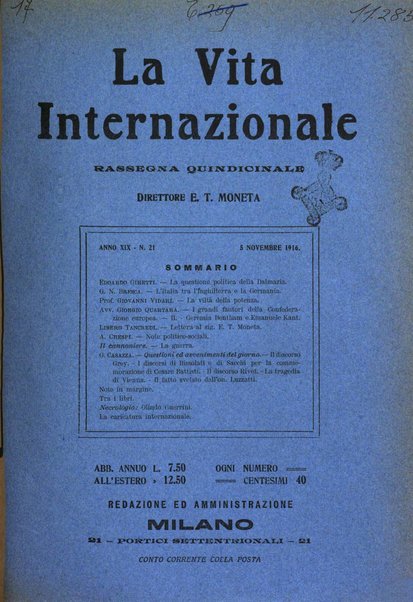 La vita internazionale rassegna quindicinale