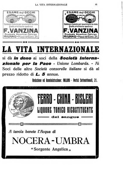 La vita internazionale rassegna quindicinale