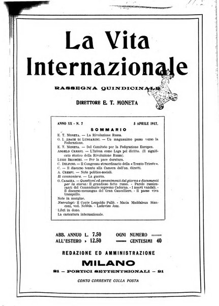 La vita internazionale rassegna quindicinale