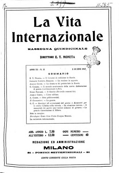 La vita internazionale rassegna quindicinale