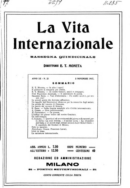 La vita internazionale rassegna quindicinale