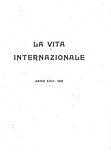 La vita internazionale rassegna quindicinale