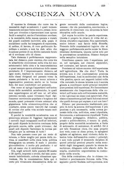 La vita internazionale rassegna quindicinale