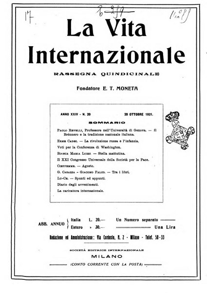 La vita internazionale rassegna quindicinale