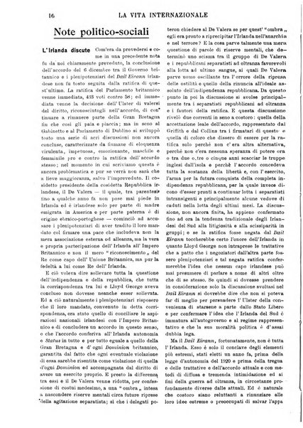 La vita internazionale rassegna quindicinale