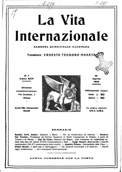 La vita internazionale rassegna quindicinale