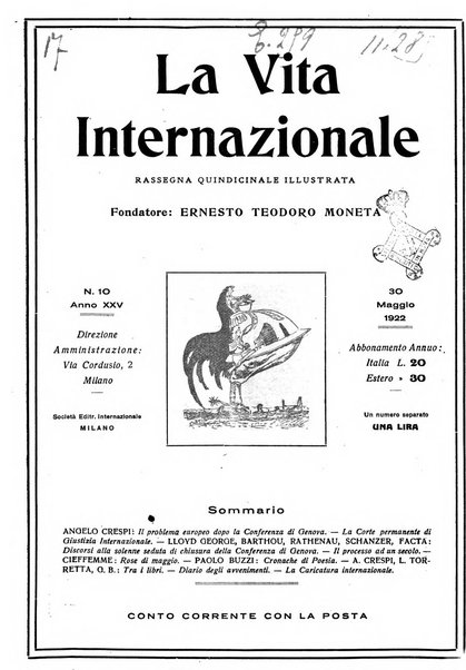 La vita internazionale rassegna quindicinale