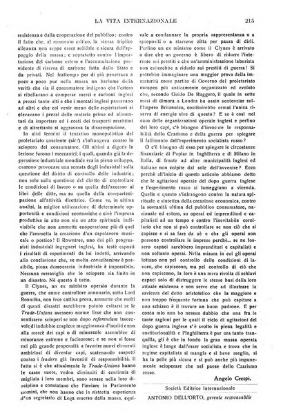 La vita internazionale rassegna quindicinale