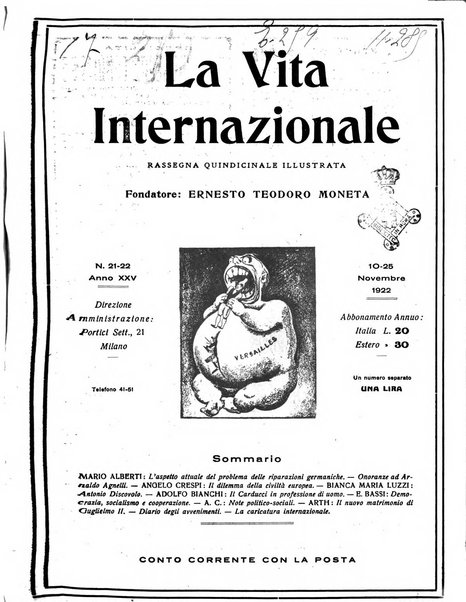 La vita internazionale rassegna quindicinale